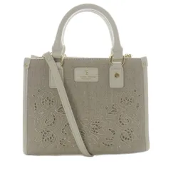 サマンサタバサプチチョイス ショルダーバッグ ハンドバッグ 2way ロゴ ベージュ