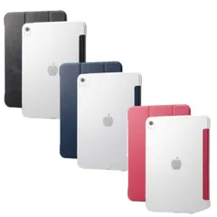 エレコム iPad 10.9インチ 第10世代 ( 2022 ) 用 ケース ソフトレザー カバー 手帳型 スリープ対応 マグネット フラップ 2アングル 背面クリア 軽量 超薄型 ブラック ブラック/ネイビー/ピンク