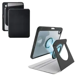 エレコム iPad mini ケース 8.3インチ ( A17 Pro ) / 第6世代 マグネット着脱フラップ カバー 360度回転 Apple Pencil収納 スタンド オートスリープ機能 ブラック TB-A25SMG360BK