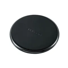 エレコム ワイヤレス充電器 Qi認証 10W 7.5W 5W 高速 卓上 縦置き 横置き 滑り止めパッド タイプC 入力 薄型 置くだけ充電 ブラック ELECOM