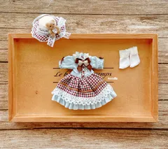 JANAYA ハンドメイド　オビツ11服　ボニーバニー服　ミントチョコレート熊ワンピース