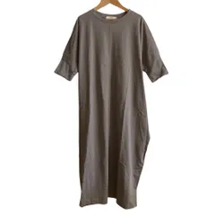 美品 23AW JOURNAL STANDARD relume ジャーナルスタンダードレリューム カットソー ロングワンピース フリーサイズ グレージュ レディース 古着 中古 USED