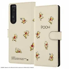 Xperia 1 II エクスペリア SO-51A , SOG01 手帳型ケース ディズニー くまのプーさん カバー マグネット レザー カードポケット かわいい おしゃれ イングレム IN-RDXP1M2MLC2-PO018