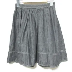 美品 BURBERRY BLUE LABEL バーバリーブルーレーベル デニムスカート E1S14-147-09 36 ブラック レディース 古着 中古 USED