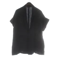 ウタオ Utao シャツ ブラウス 麻 リネン 半袖 前開き M 紺 ネイビー /XZ ■GY61