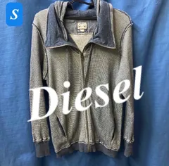 【デザイン必見！】DIESELデニム風　ワッフル生地　パーカー　サイズS