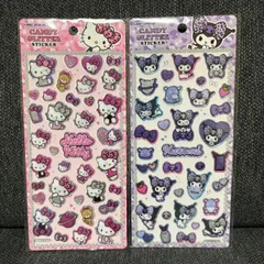 サンリオ キャンディグリッターステッカー セット｜ハローキティ＆クロミ｜キラキラ シール｜正規品