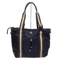 OROBIANCO(オロビアンコ) ショルダーバッグ - ダークネイビー×ダークブラウン×白 レザー