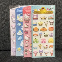 サンリオ マシュマロステッカーズ まとめ売り セット｜ハローキティ シナモロール クロミ マイメロディ ポムポムプリン ポチャッコ｜正規品 ぷっくり ふわふわ 立体シール