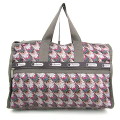 レスポートサック ボストンバッグ ショルダーバッグ 幾何学模様 2way 鞄 カバン ブランド レディース グレージュ LeSportsac 【中古】