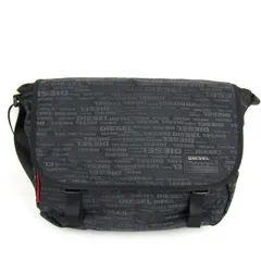 ディーゼル ショルダーバッグ 未使用 メッセンジャーバッグ 総ロゴ 鞄 ブランド メンズ ブラック DIESEL