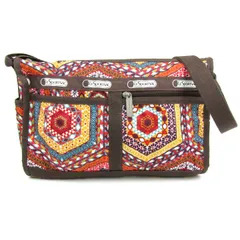 レスポートサック ショルダーバッグ 幾何学模様 鞄 カバン ブランド レディース ブラウン LeSportsac 【中古】