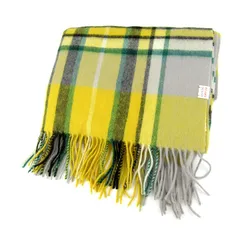 ビームス DESIGN ストール ウール カシミヤ混 ブランド メンズ レディース グレー/イエロー BEAMS 【中古】