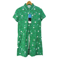 マンシングウェア ポロワンピース トップス 半袖 ゴルフウエア 大きいサイズ 未使用品 レディース LLサイズ グリーン Munsing wear