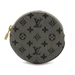 LOUIS VUITTON ルイ ヴィトン モノグラムミニ ポルト モネ ロン コインケース 小銭入れ コインパース ブルー M92462
