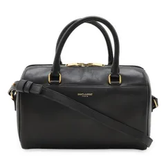 SAINT LAURENT PARIS サン ローラン パリ YSL イブサンローラン ベイビーダッフル ミニハンドバッグ 2WAY ショルダーバッグ ブラック 330958