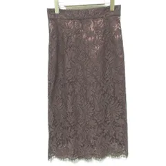 未使用 Liesse リエス レースロングスカート A0105FS 279 サイズ4 ブラウン レディース 古着 中古 USED