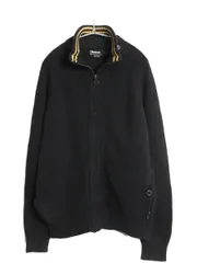 【お得なクーポン配布中!】 バブアー インターナショナル フルジップ ニット セーター メンズ S / ラム ウール ジャケット ブルゾン ハイネック リブ編み 黒 シンプル