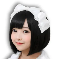 ヘッドドレス HOUSE] リボン カチューシャ コスプレ メイド ハロウィン カチューシャリボン 髪飾り [YOMO 白 地雷系 ゴスロリ ロリータファッション ヘアアクセ （ホワイト、Y4）