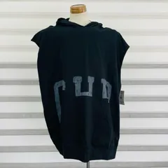 新品タグ付き Champion ノースリーブ プルオーバー パーカー 2XL ブラック ビッグサイズ フード付き チャンピオン T96574-586QTB/302802