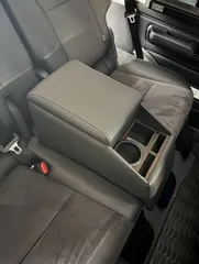 TME 再再販ランクル70専用 リアシート用 後部座席 アームレスト コンソールボックス ドリンクホルダー 収納 2023～ ランクル70 GDJ76W ランドクルーザー70 LandCruiser70 ブラックグレーレザー ウッド 木目 肘置き 肘 ...