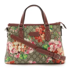 GUCCI グッチ GGブルームス ハンドバッグ トートバッグ 2WAY ショルダーバッグ 斜め掛け PVC レザー 花柄 ワインレッド 429019