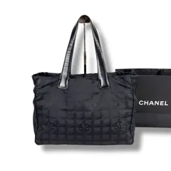シャネル　CHANEL ニュートラベルライン　トートバッグ　ブラック　黒　肩掛け　ショルダー　ナイロンジャガード