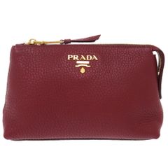 PRADA プラダ VITELLO DAINO レザー ポーチ - メルカリ
