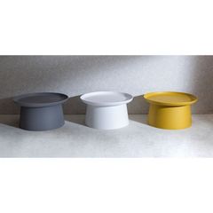 センターテーブル 円形 グレー ポリプロピレン 花台 デザイン - メルカリ