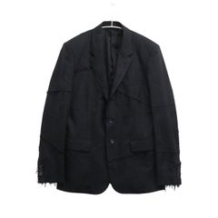 【中古A】MASTER MIND JAPAN マスターマインドジャパン × majestic マジェスティック S メンズ テーラードジャケット 再構築 Tailored Jacket 本切羽 総裏 MT-JA06-11 黒 中古A 古着