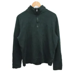ノーティカ NAUTICA 古着 ハーフジップ スウェット トレーナー ロゴ刺繍 M 緑 グリーン ■MET2