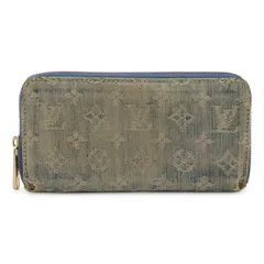 LOUIS VUITTON ルイ ヴィトン モノグラムデニム ジッピーウォレット ラウンドファスナー 長財布 ブルー 青 M95341