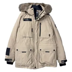 エンヴィベイ ベイズ ダックダウン フード ファー ダウンジャケット ロング丈 L