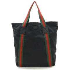 GUCCI グッチ GGキャンバス シェリーライン トートバッグ ショルダーバッグ 肩掛け レザー ブラック 黒 グリーン 緑 レッド 赤 189669