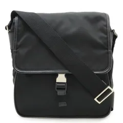 PRADA プラダ ショルダーバッグ メッセンジャーバッグ 斜め掛け ナイロン レザー NERO 黒 ブラック シルバー金具