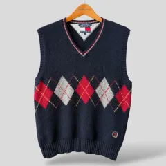 (L)トミーヒルフィガー アーガイル ニット ベスト