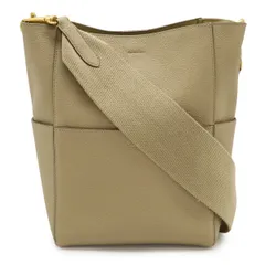 CELINE セリーヌ サングル バケットスモール ショルダーバッグ ワンショルダー セミショルダー 肩掛け レザー ベージュ ゴールド金具 189303