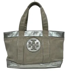 TORY BURCH(トリーバーチ) トートバッグ - ベージュ×シルバー レザー