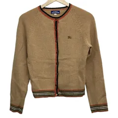 Burberry Blue Label(バーバリーブルーレーベル) カーディガン サイズM レディース - ライトブラウン×ブラウン×サーモンピンク 長袖