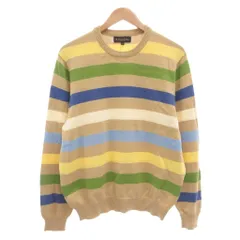 ブルックスブラザーズ BROOKS BROTHERS ニット セーター M 長袖 コットン クルーネック ボーダー 総柄 マルチカラー /AE