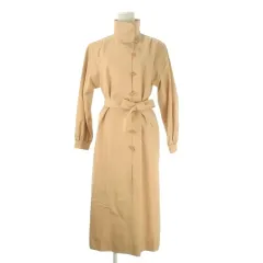 エマニュエル ウンガロ Emanuel Ungaro  スプリングコート 9 コーラル ピンクベージュ スタンドカラー 長袖 ウエストベルト 8329 1570-3507 /CK8 ■GY58