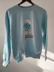 Made in USA 80s SMURF raglan sleeve sweatshirt