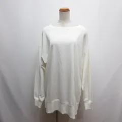 ショコラフィネローブ chocol raffine robe 美品 ビッグシルエット 長袖 カットソー Tシャツ F オフホワイト オーバーサイズ サイドスリット