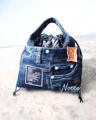 №722【DENIM✖️Shell Pouch⚮̈♡】デニムリメイクポーチ👖ころんと