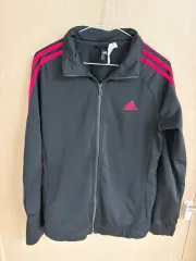 アディダス ブラック/レッド 3本線 トラックジャージ