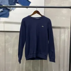(95) ラコステ カジュアル 刺繍 ネイビー スウェット 長袖 Tシャツ