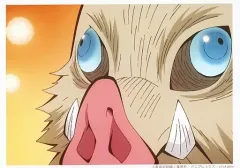 【中古】キャラカード 嘴平伊之助(背景明るい) 「鬼滅の刃×ufotable cafe ランダムブロマイドくじ(第15話)」