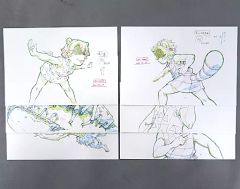 [중고] 엽서 코헤이 이노스케의 꿈 전시 원화 엽서 6장 세트 [극장판 귀멸의 칼날 무한 열차편×ufotable Cafe 제3기]