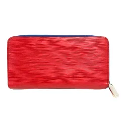 ルイヴィトン LOUIS VUITTON エピ ジッピー・ウォレット M62304 財布 長財布 ワンポイントロゴ 赤 レッド 青 ブルー ※MZ