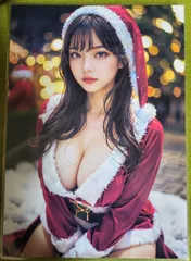 AI　イラストアートポスター　写真　A4サイズ　ラミネート加工　美女　美人　グラビア　セクシー　コスプレ　003